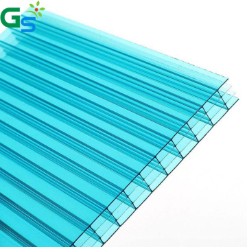 8Mm Garden Greenhouse Clear Blue Colored Roofing Sheets Multiwall Polycarbonate Hollow Sheet